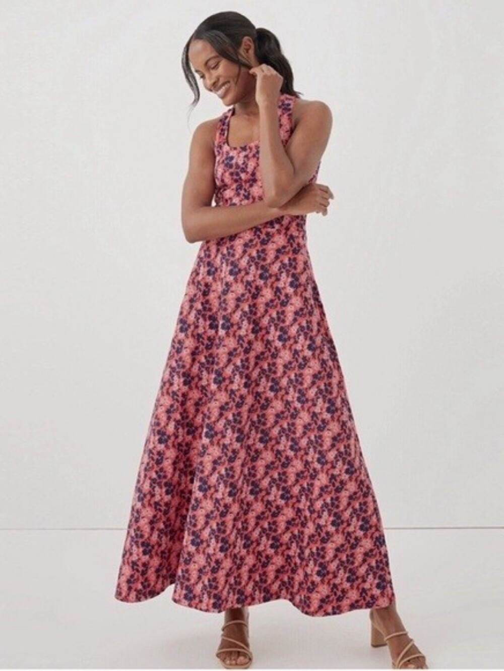 Pact NWT Womens Floral Organic Cotton Dress